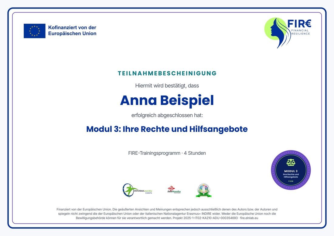 Zertifikat Modul 3