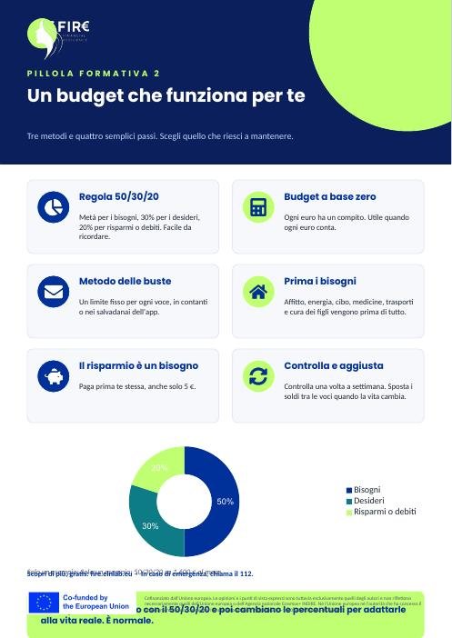 Infografica: Un budget che funziona per te