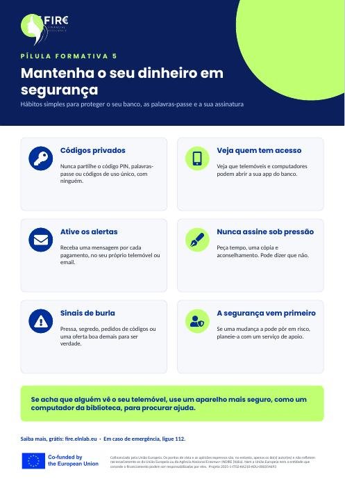 Infográfico: Mantenha o seu dinheiro em segurança